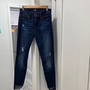 7 For All Mankind Dark Indigo Skinny Jeans